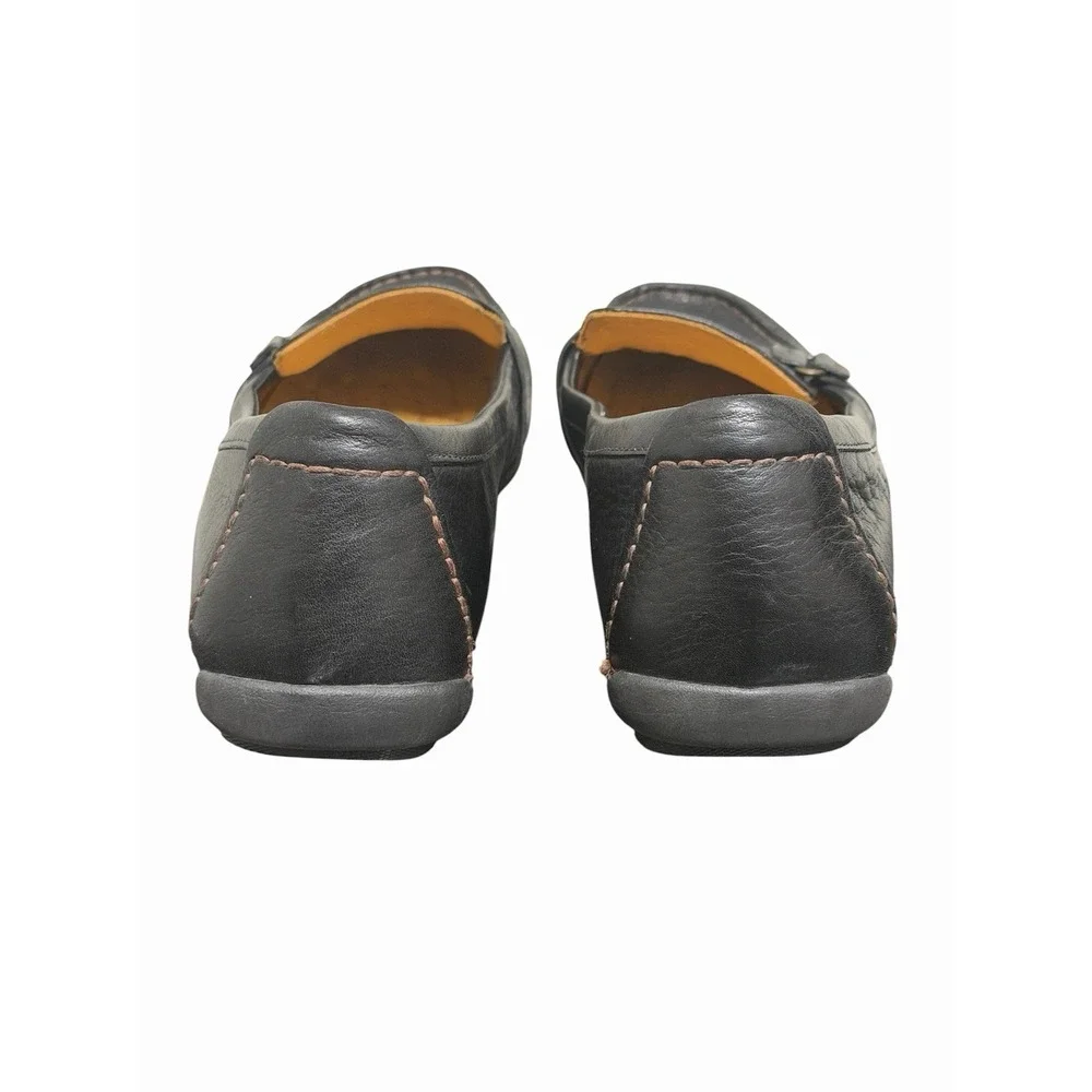 Structured By Clarks Women's Black Leather Penny‎ Loafers Size  9.5 M